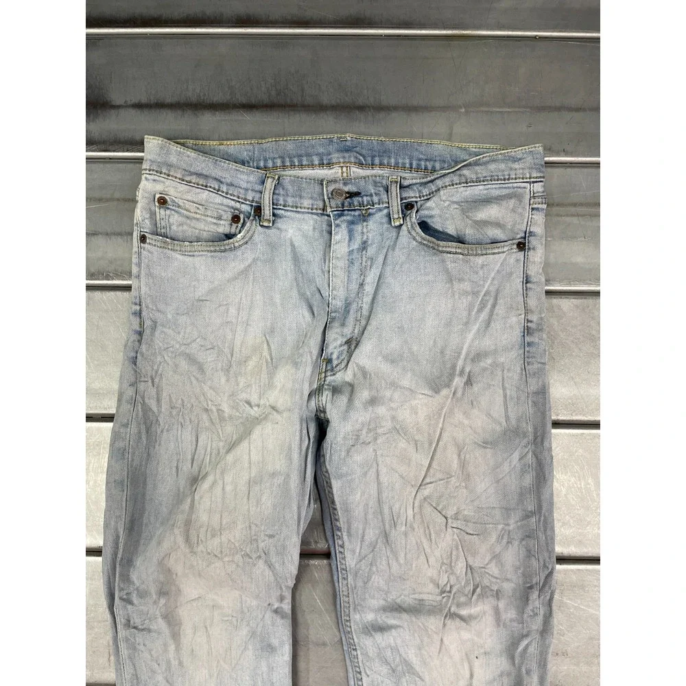 Levis 514 Slim Straight Jeans Mens 36x32 Blue Light Wash‎ Denim